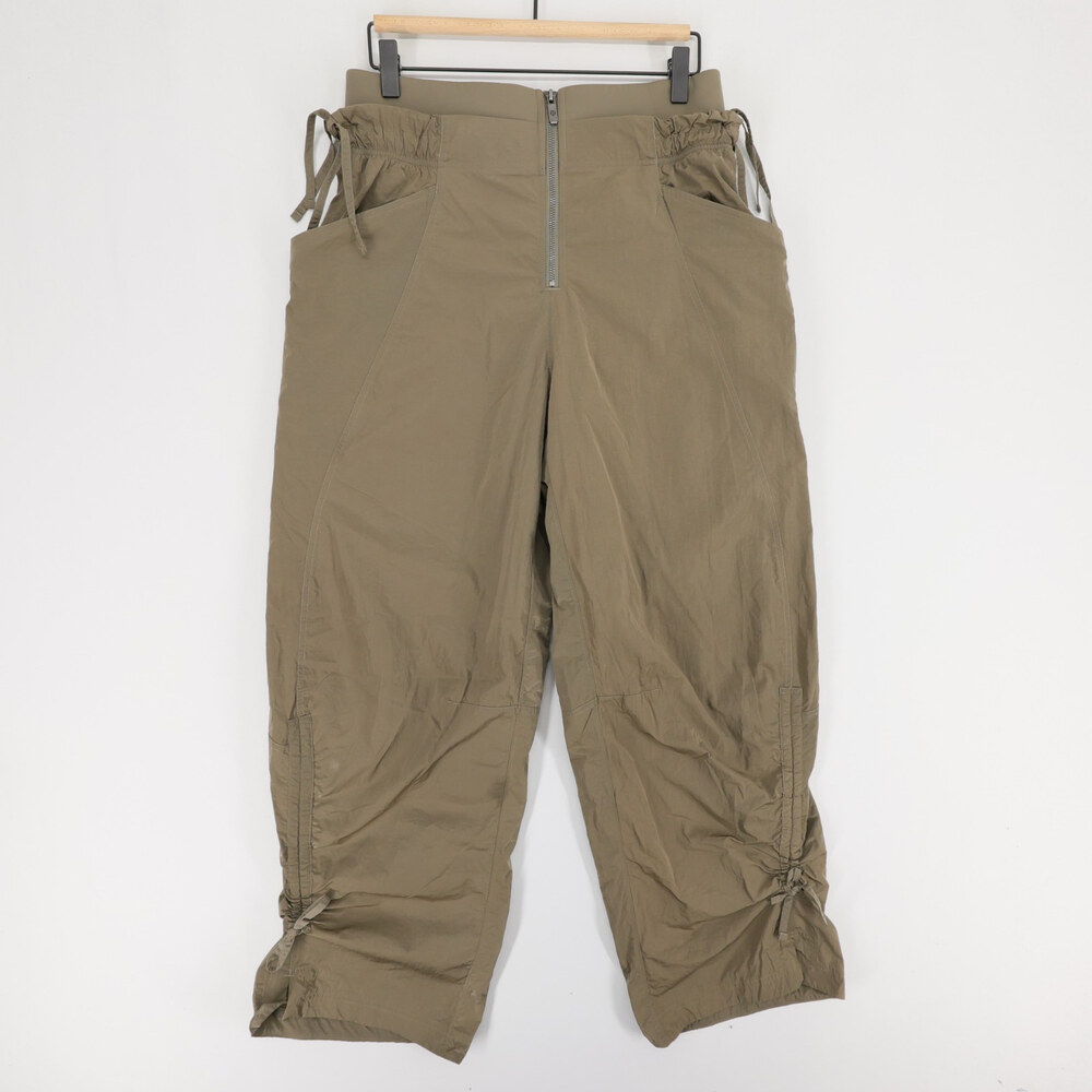 Lululemon Cinchable Pants Womens 10 Nomad Wide Leg High Rise Zip Fly Drawstring